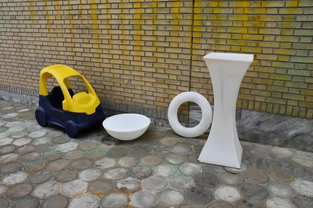 Polyethylene products which are created by rotational molding