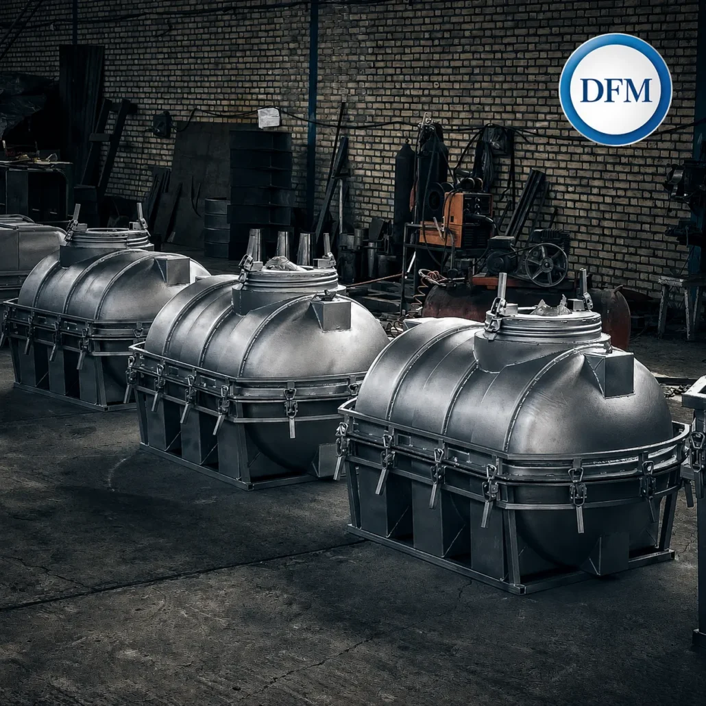 Horizontal steel water tanks molds
